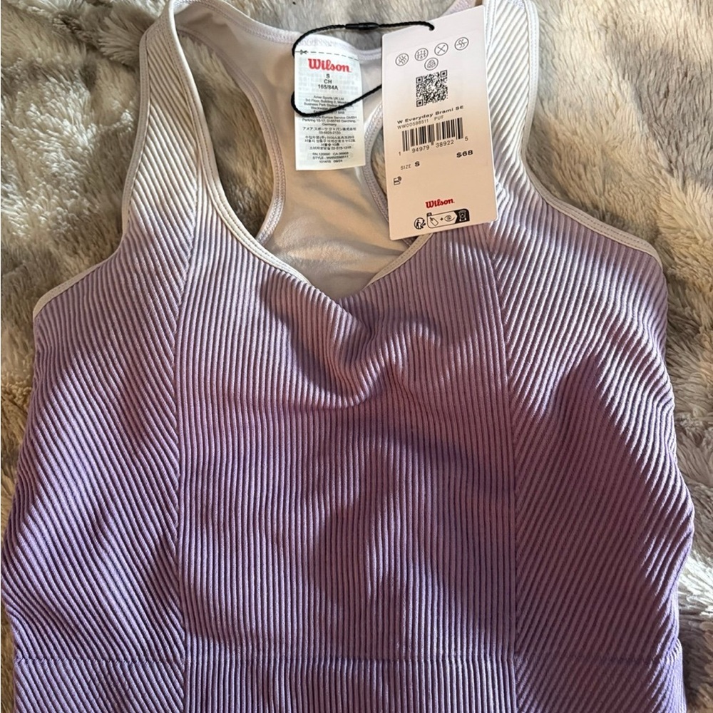 Brand new Wilson everyday brami ribbed sports bra tank top size small